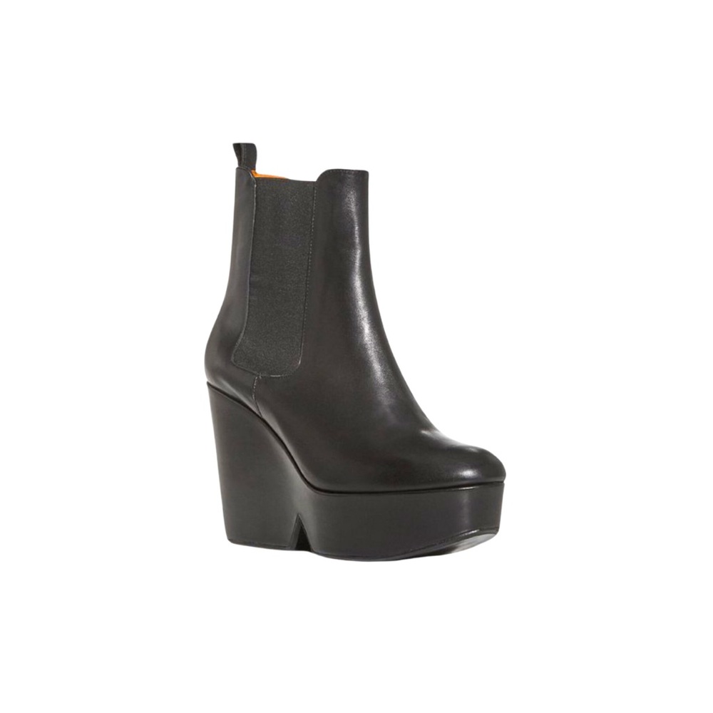 NWT’s🏷️ CLERGERIE PARIS Beatrice Womens Leather Pump Wedge Boots 🤩⭐️🤩 - Picture 3 of 7